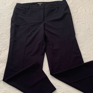 Liz Claiborne Navy Blue Straight-Leg Work Trousers Curvy